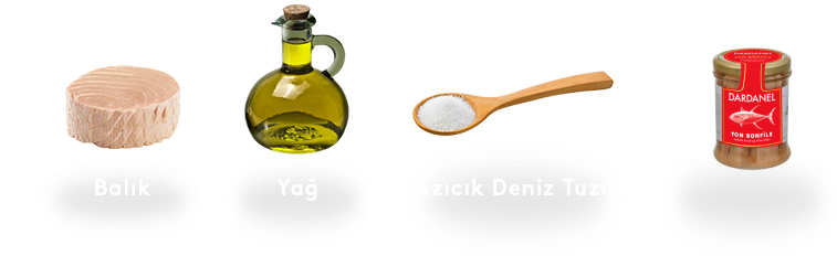 Alleen vis, olie en een beetje zeezout.