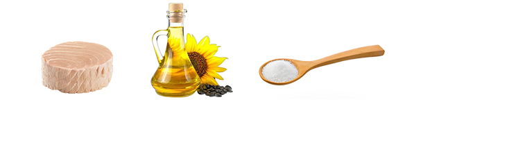 Alleen vis, olie en een beetje zeezout.